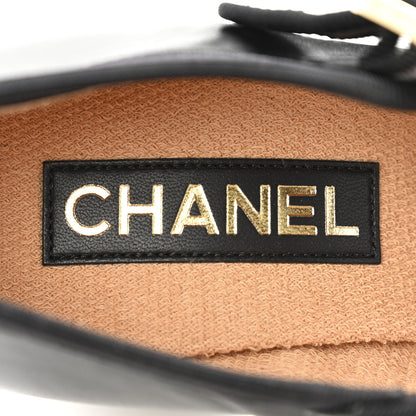 Chanel Lambskin Mary Jane Charm Pumps 39 Black 7 of 9