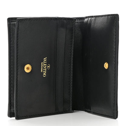 Valentino Garavani Nappa Roman Stud Small Flap Wallet Black 5 of 8