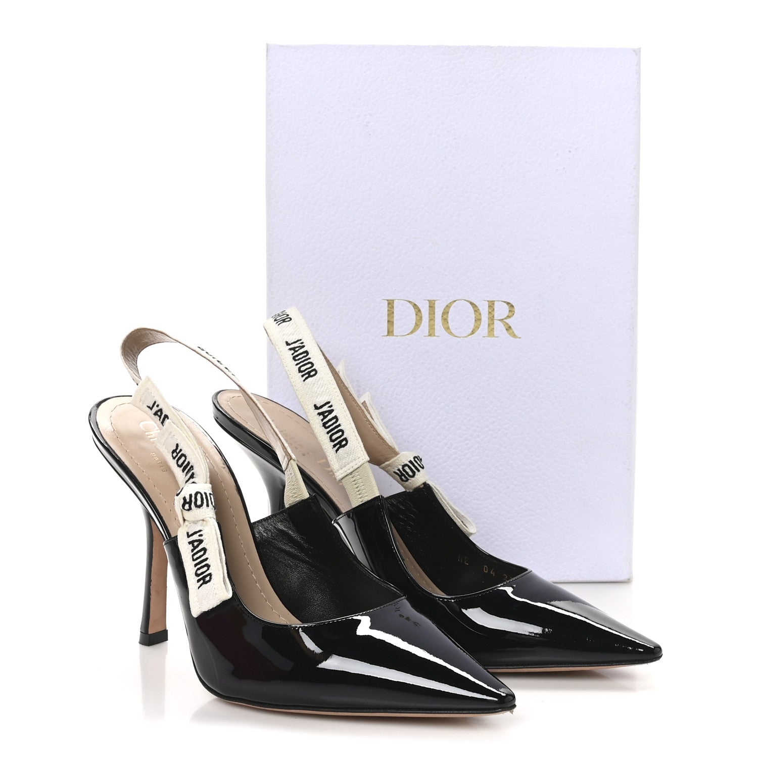 Christian Dior Patent Ribbon J'Adior Slingback 100mm Pumps 41
