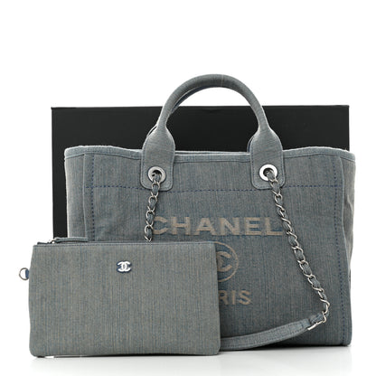 Chanel Denim Small Deauville Tote Light Blue 12 of 12