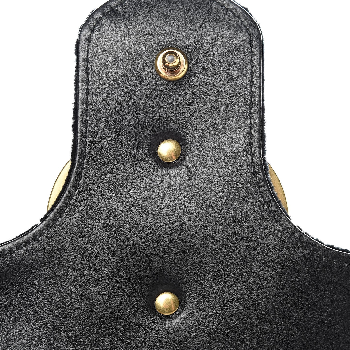 Velvet Matelasse Crystal Medium GG Marmont Shoulder Bag Black