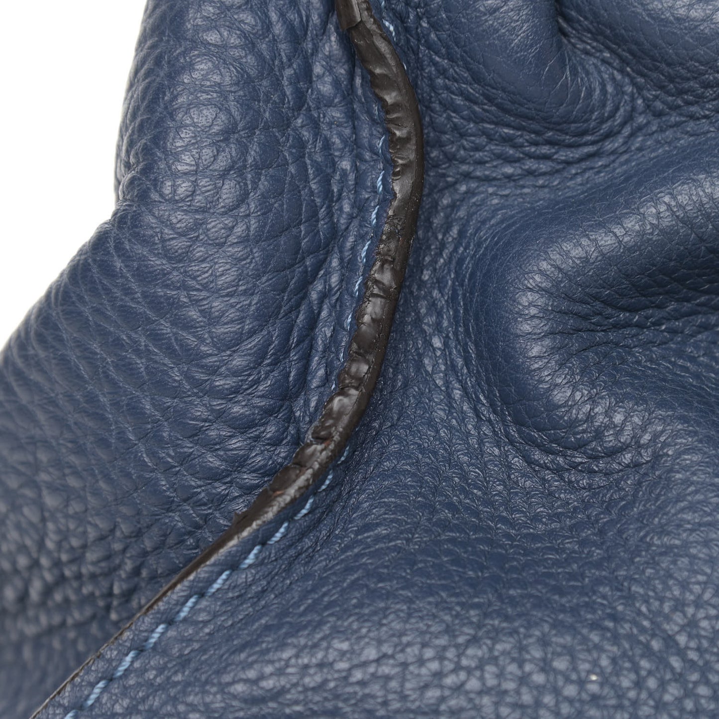 Calfskin Large Marcie Satchel Blue