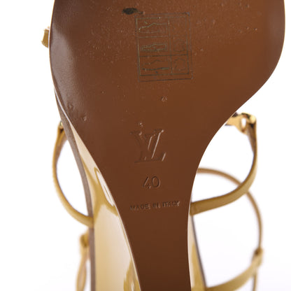 Louis Vuitton Patent Capricieuse Wedge Sandals 40 Yellow 6 of 11