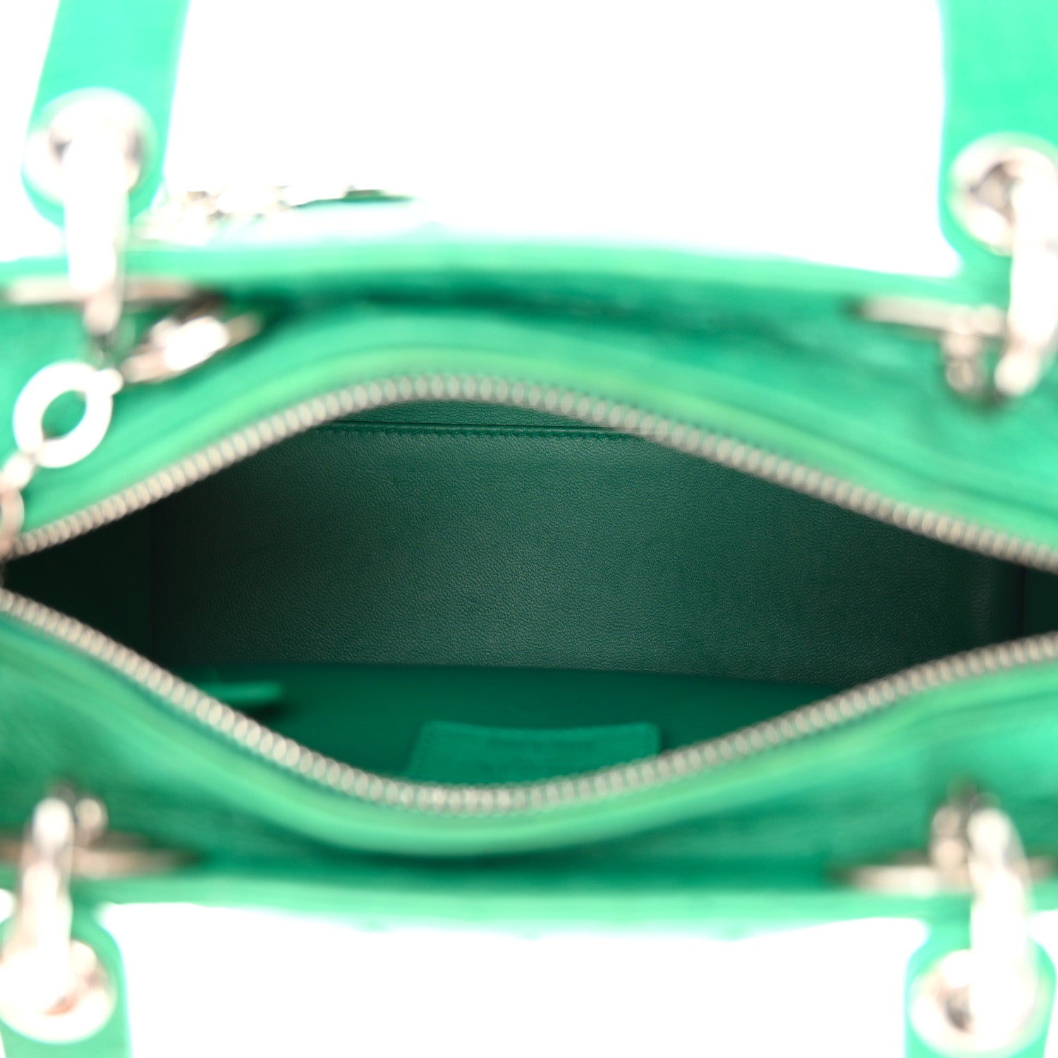 Christian Dior Ostrich Medium Lady Dior Green 5 of 11