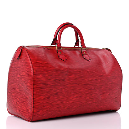 Louis Vuitton Epi Speedy 40 Castillan Red 2 of 14