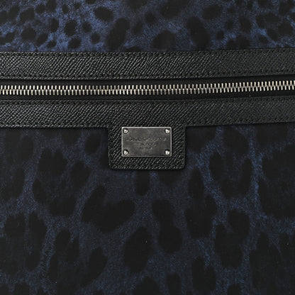 Dolce & Gabbana Nylon Leopard Reversible Tote Navy Black 11 of 16