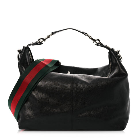Grained Calfskin Medium Brea Crossbody Bag Black