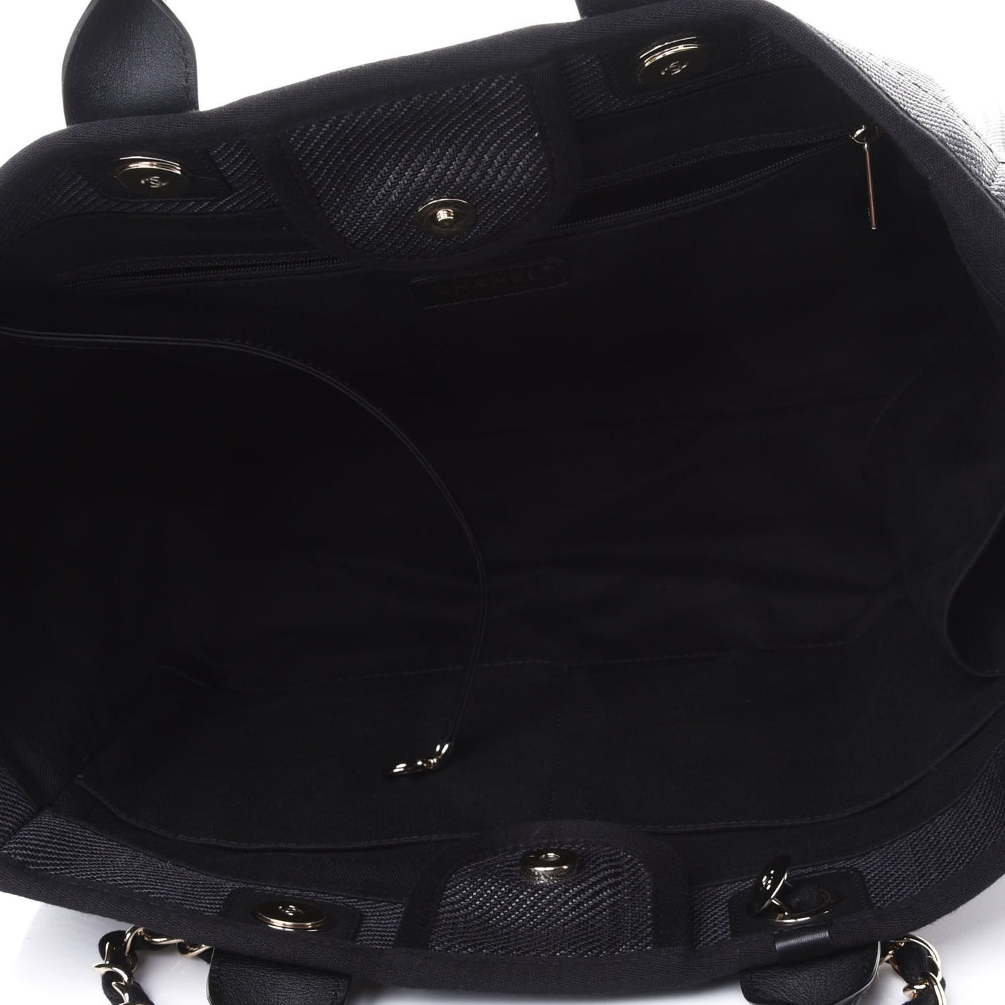 Mixed Fibers Calfskin Medium Deauville Tote Blue