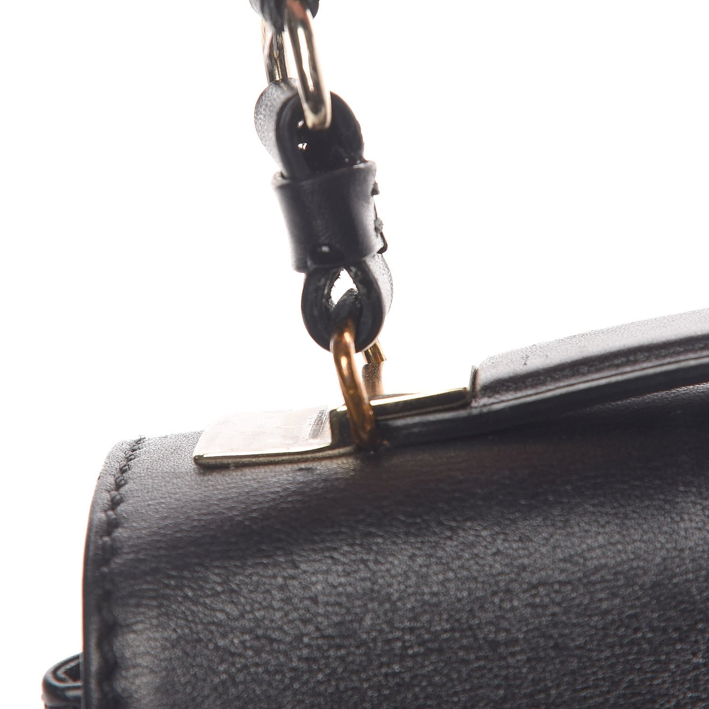 Vitello Flap Accordion Shoulder Flap Black