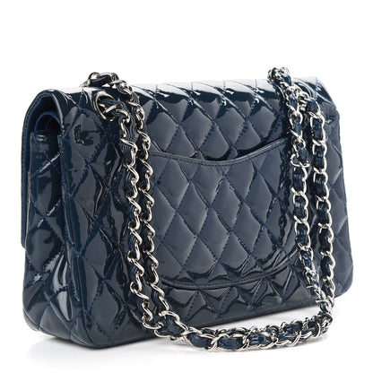 Chanel Patent Quilted Medium Double Flap Navy 2 of 9
