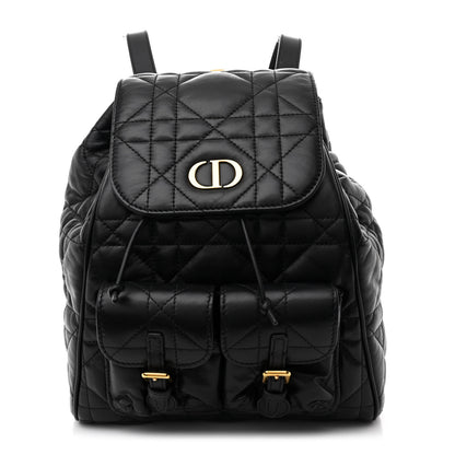 Christian Dior Lambskin Macrocannage Medium Caro Backpack Black 1 of 11