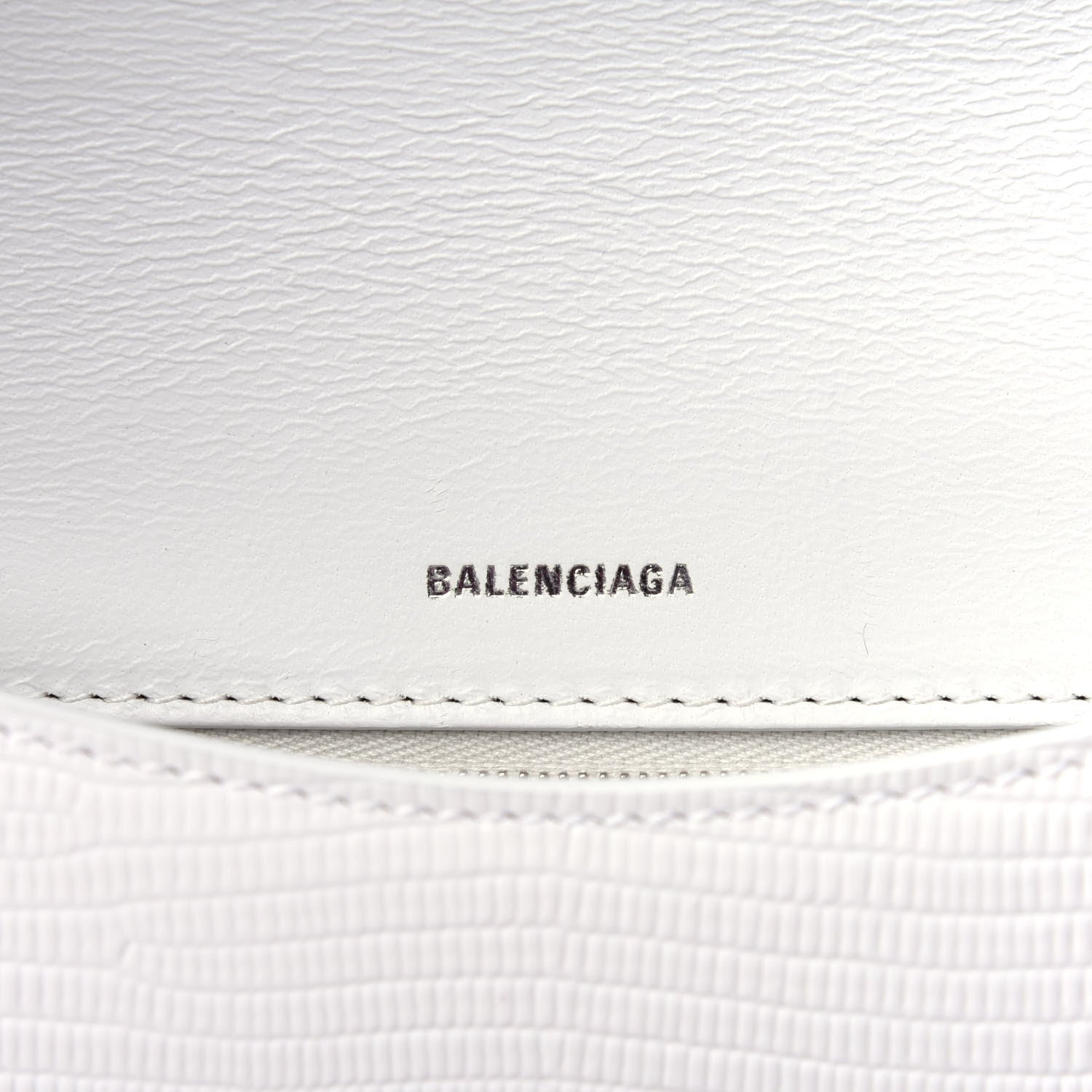Balenciaga Patent Calfskin Lizard Embossed Ghost Sling Bag Optic White 6 of 12