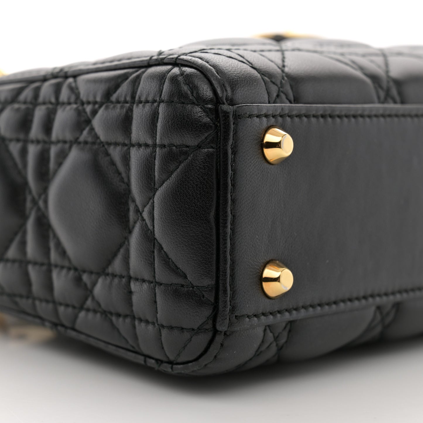 Lambskin Cannage Mini Lady Dior Black