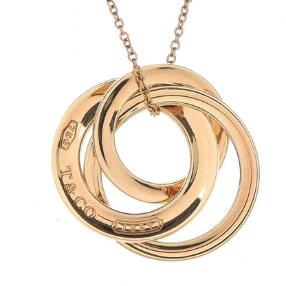 Tiffany 18K Yellow Gold Small Interlocking Circles Pendant 4 of 9