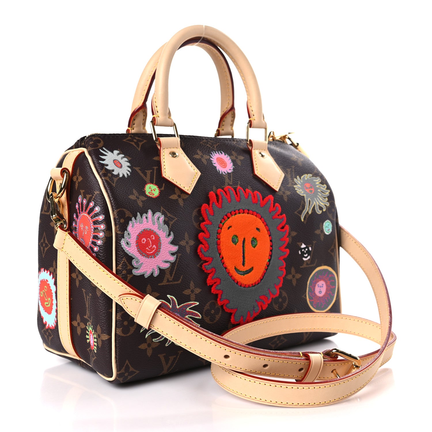 Louis Vuitton LV X YK Monogram Embroidered My Eternal Soul Speedy Bandouliere 25 Multicolor 3 of 10