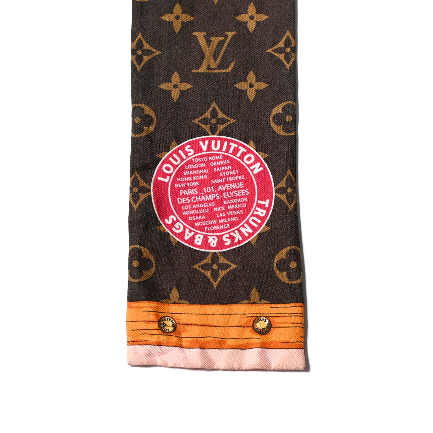 Louis Vuitton Silk Monogram Summer Trunks Bandeau Brown 10 of 10