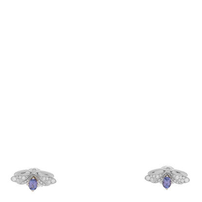Tiffany Platinum Diamond Tanzanite Paper Flowers Firefly Earrings 1 of 6