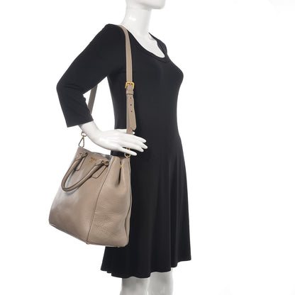 Prada Vitello Daino Tote Argilla 2 of 11