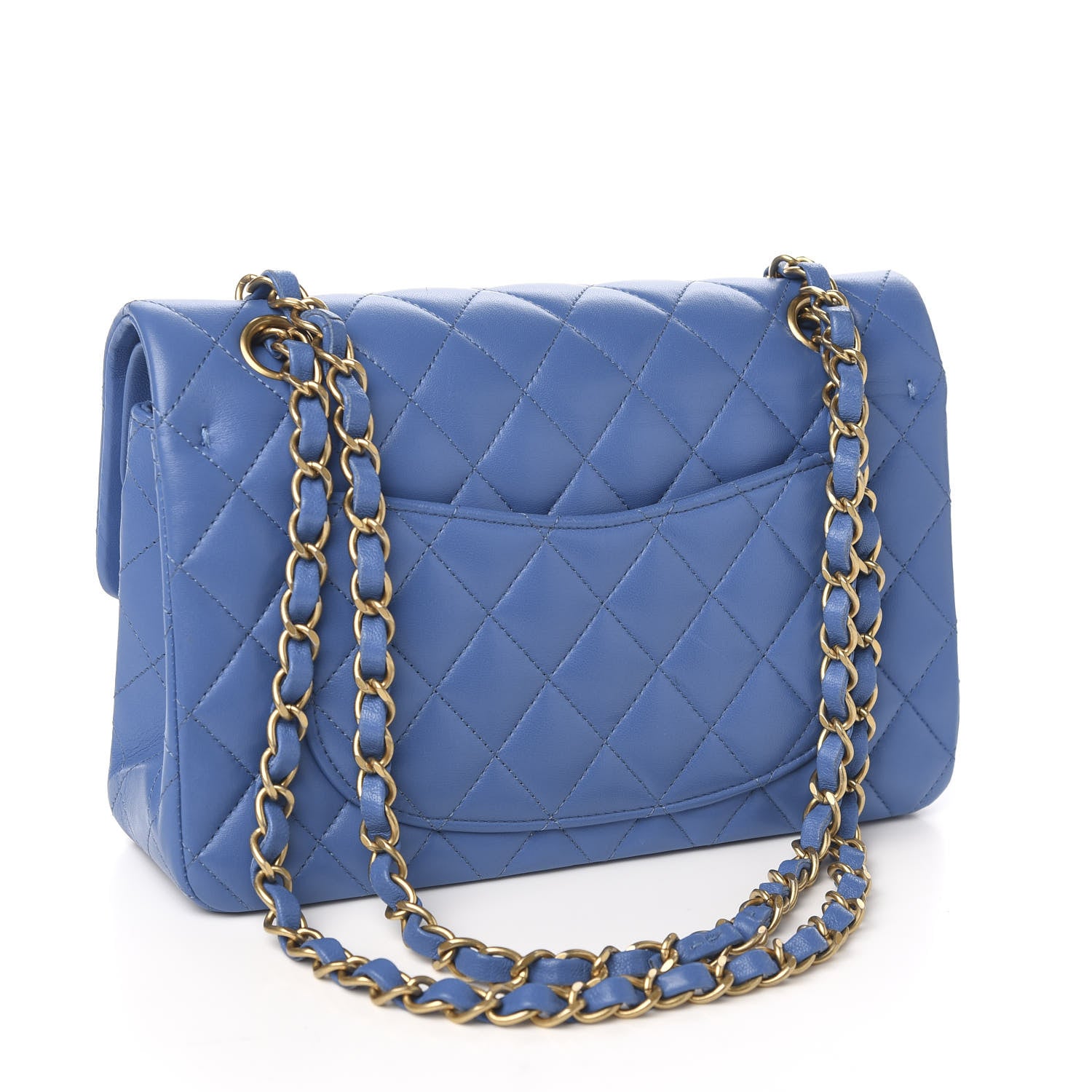 Chanel Lambskin Quilted Small Double Flap Blue 2 of 11