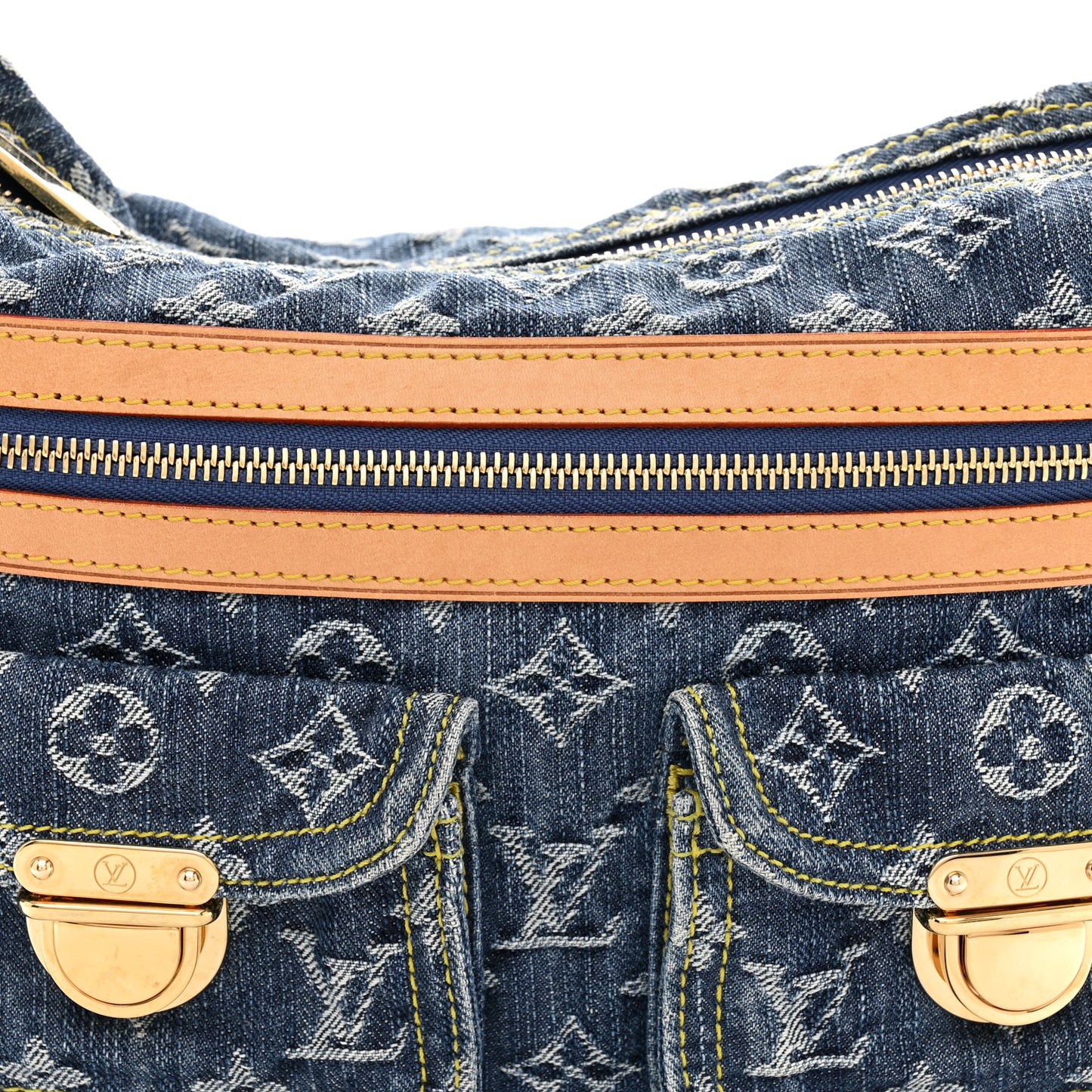 Monogram Denim Baggy PM Blue