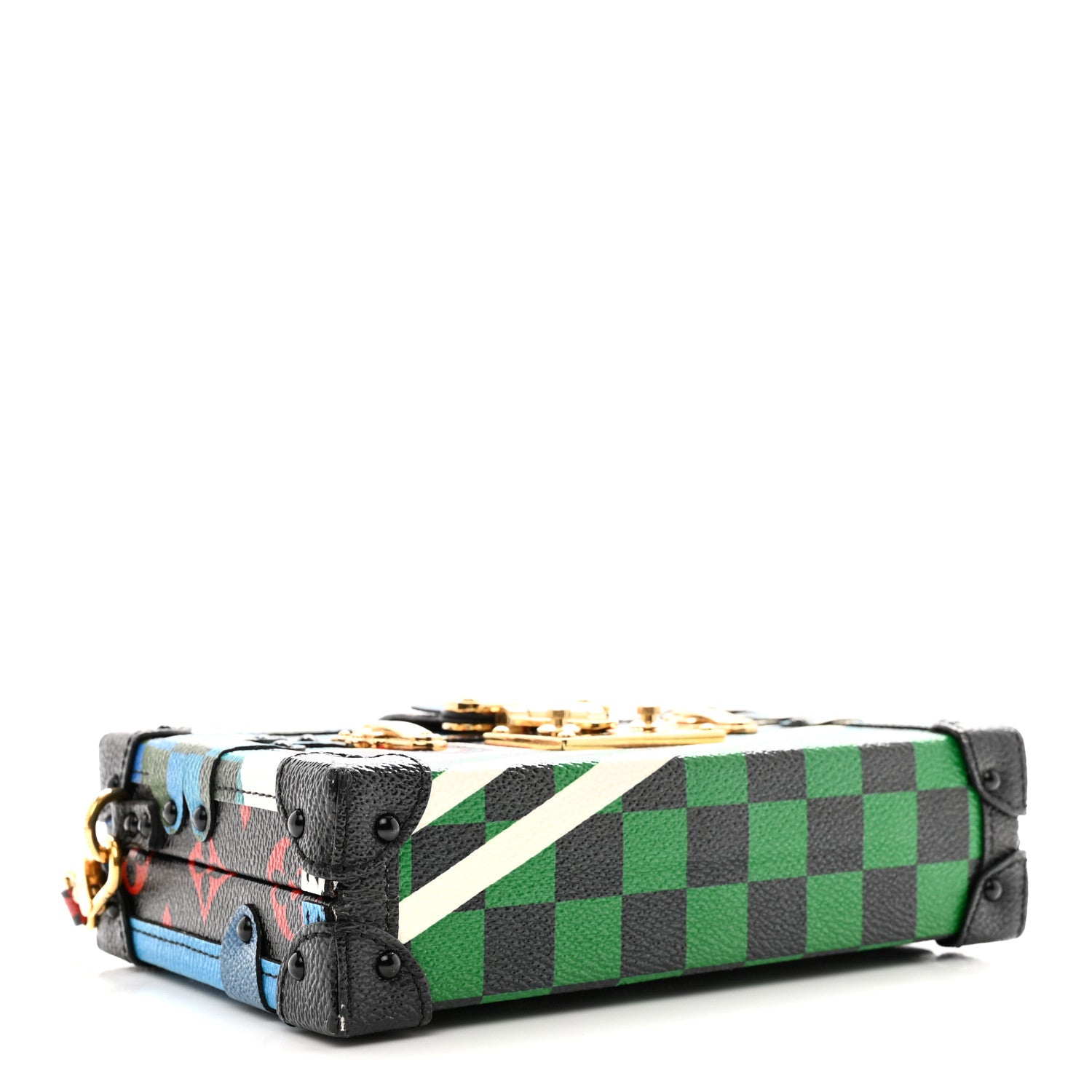 Louis Vuitton Damier Race Petite Malle Blue Vert 4 of 16