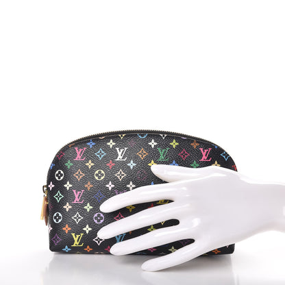 Louis Vuitton Monogram Multicolor Cosmetic Pouch Black Grenade 2 of 9