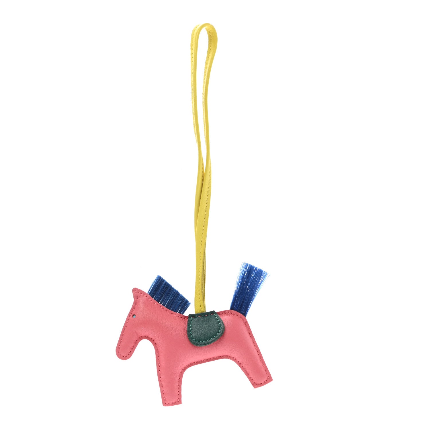 Hermes Milo Lambskin Horsehair Grigri Rodeo Horse Bag Charm PM Rose Azalee Malachite Lime Celeste 1 of 4