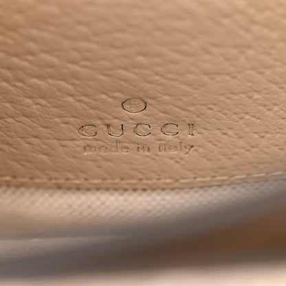 Gucci GG Supreme Monogram Textured Dollar Calfskin Mini Retro Interlocking G Flap Shoulder Bag Beige Mystic White Oatmeal 6 of 12