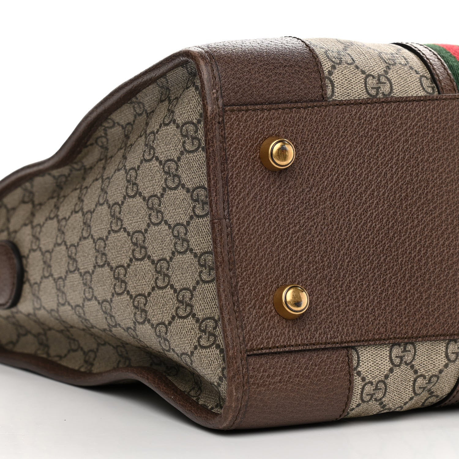 Gucci Soft GG Supreme Monogram Web Neo Vintage Duffle Bag Beige New Acero Crop 7 of 8