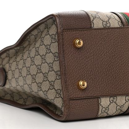 Gucci Soft GG Supreme Monogram Web Neo Vintage Duffle Bag Beige New Acero Crop 7 of 8