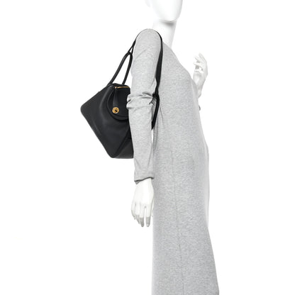Hermes Taurillon Clemence Lindy 26 Black 2 of 13