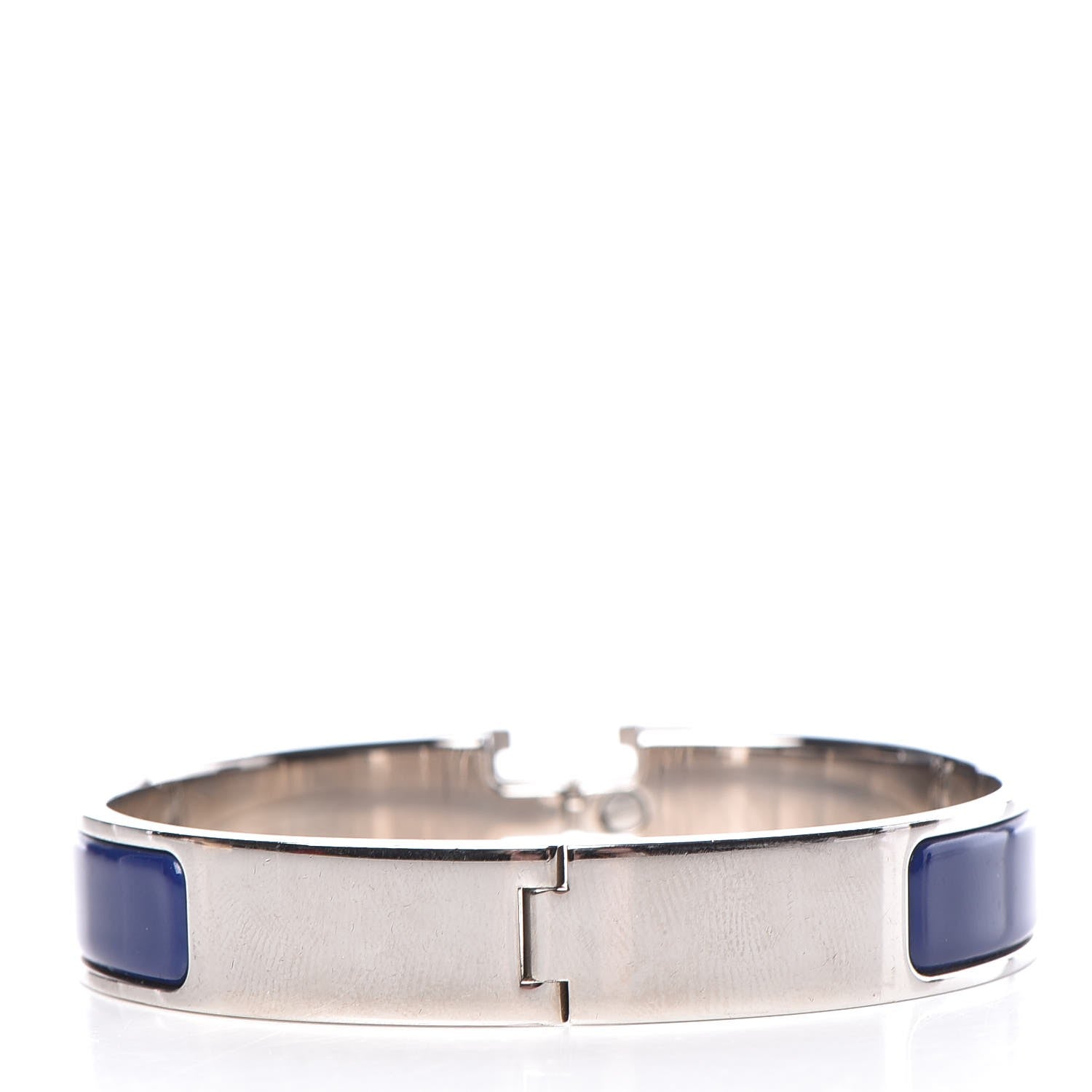 Hermes Enamel Narrow Clic Clac H Bracelet PM Indigo 3 of 5