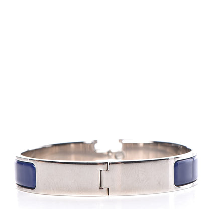 Hermes Enamel Narrow Clic Clac H Bracelet PM Indigo 3 of 5