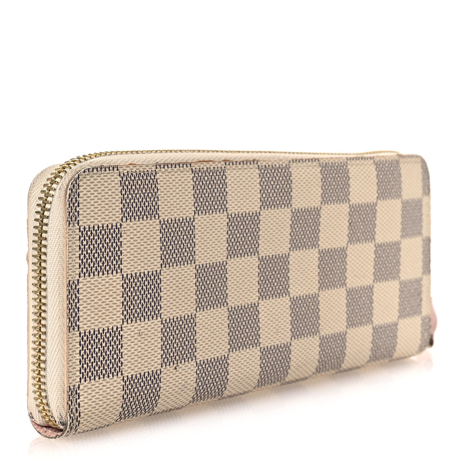 Louis Vuitton Damier Azur Clemence Wallet Rose Ballerine 3 of 9