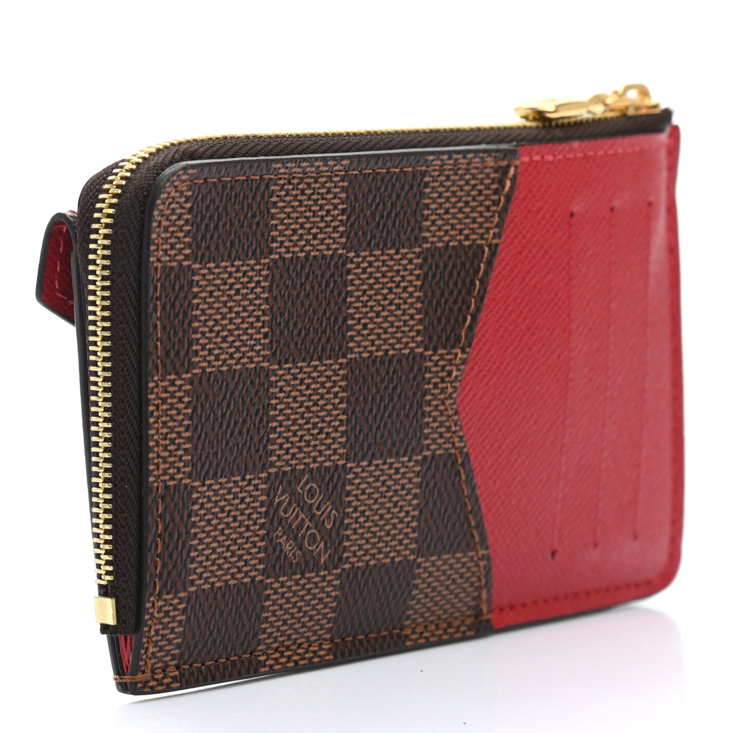 Louis Vuitton Damier Ebene Recto Verso Card Holder Red 2 of 5