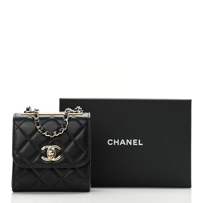 Chanel Lambskin Quilted Mini Trendy CC Chain Wallet Black 11 of 11