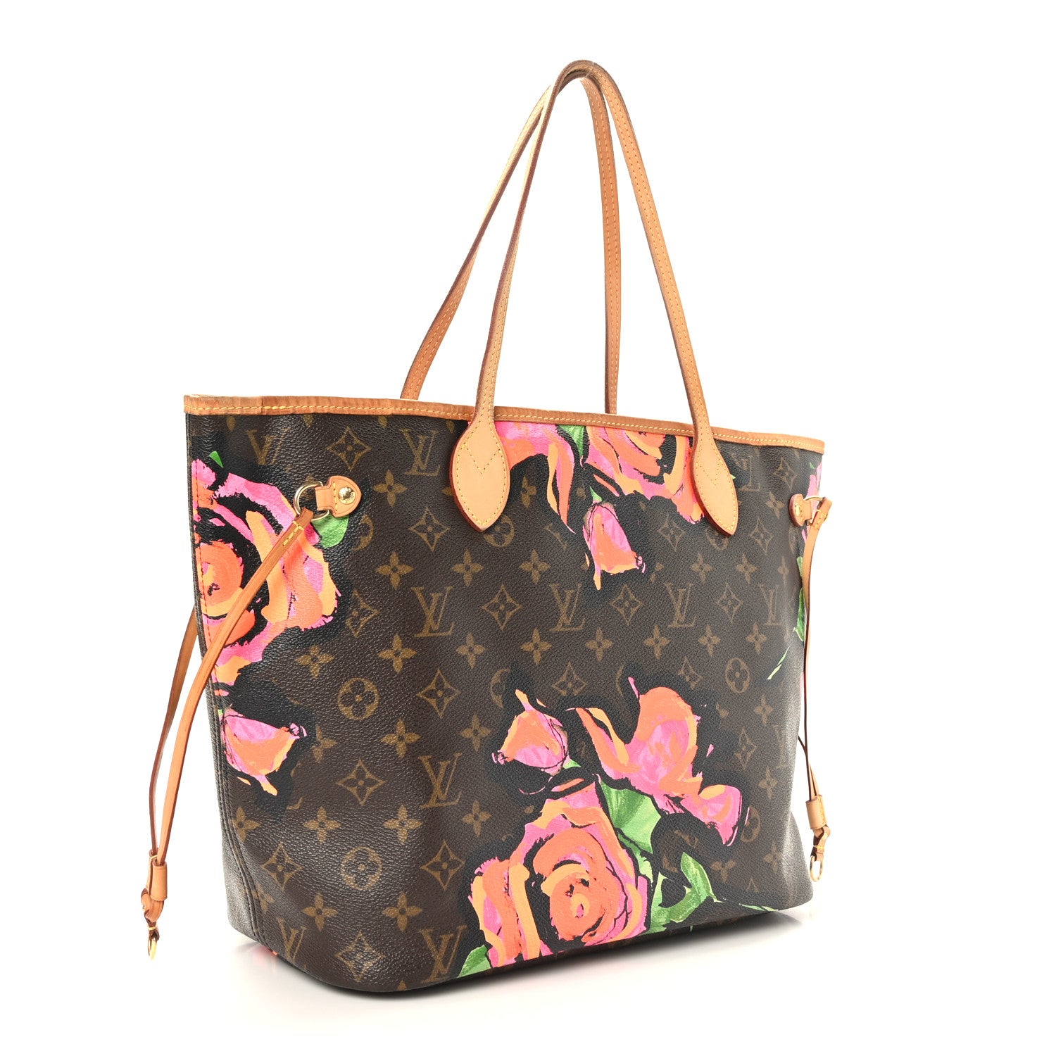 Louis Vuitton Monogram Roses Neverfull MM 3 of 9