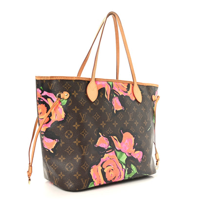 Louis Vuitton Monogram Roses Neverfull MM 3 of 9