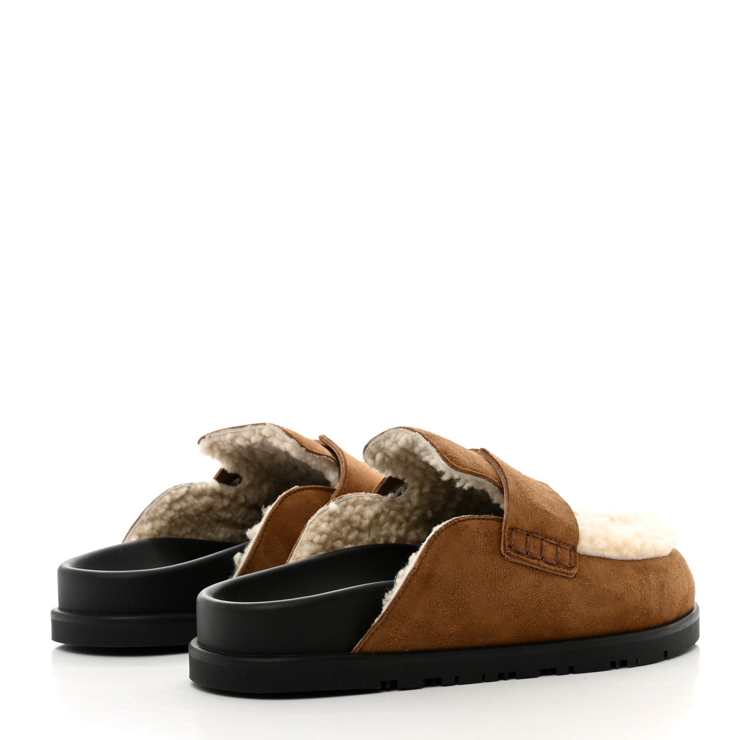 Suede Goatskin Shearling Go Mules 36 Brun Frume Ecru