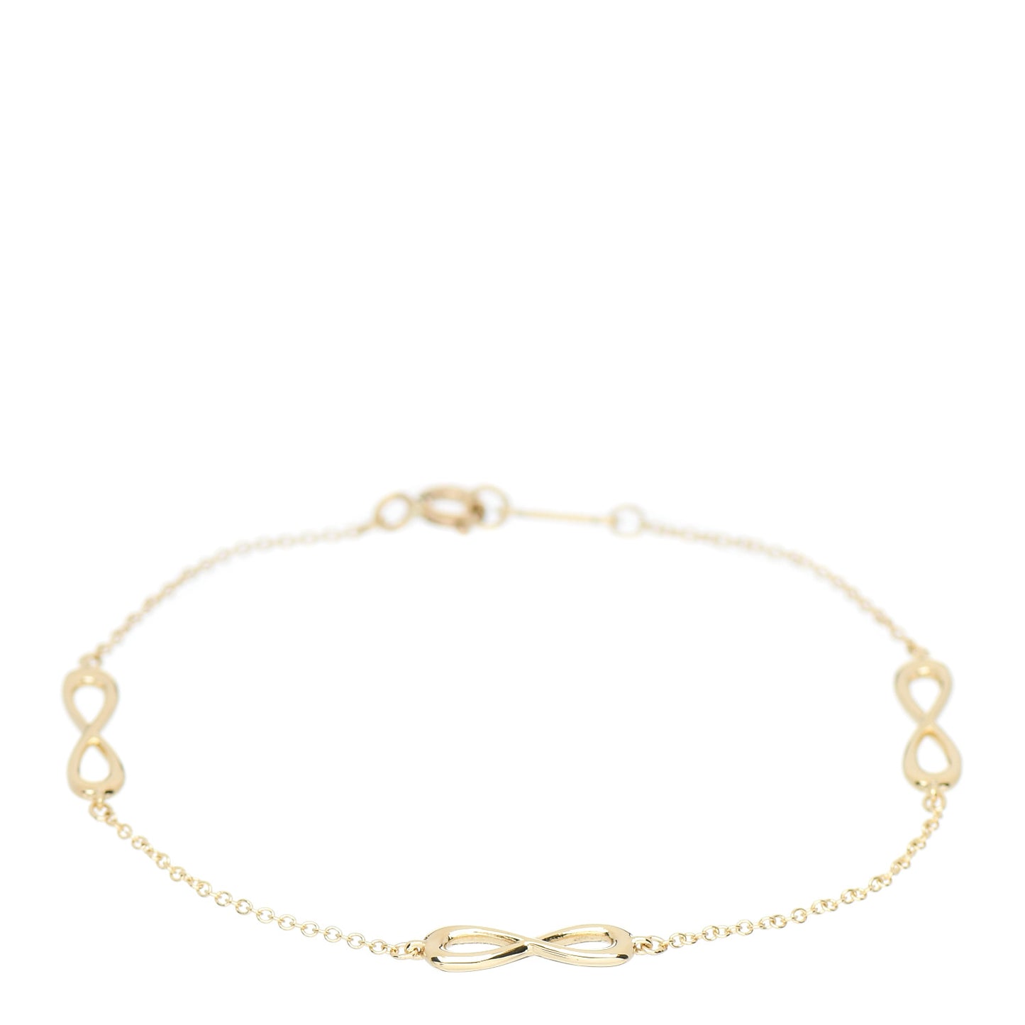 18K Yellow Gold Infinity Endless Bracelet