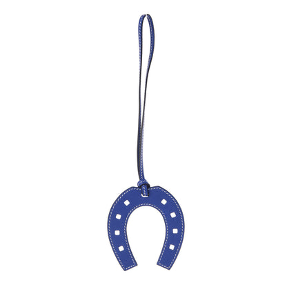 Hermes Swift Paddock Horseshoe Bag Charm Bleu Electrique 1 of 3