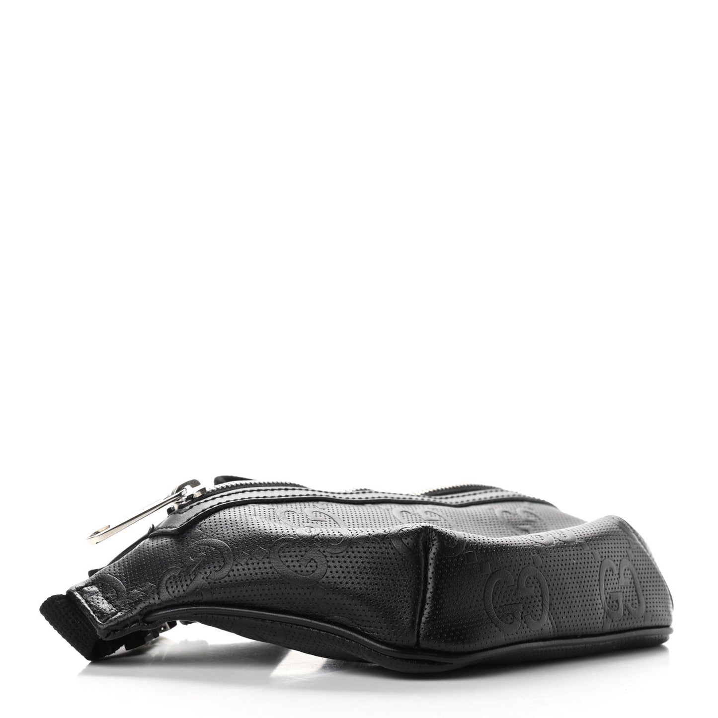 Calfskin GG Tennis Embossed Belt Bag Black