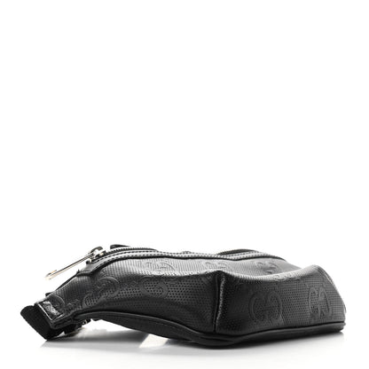 Gucci Calfskin GG Tennis Embossed Belt Bag Black 3 of 12