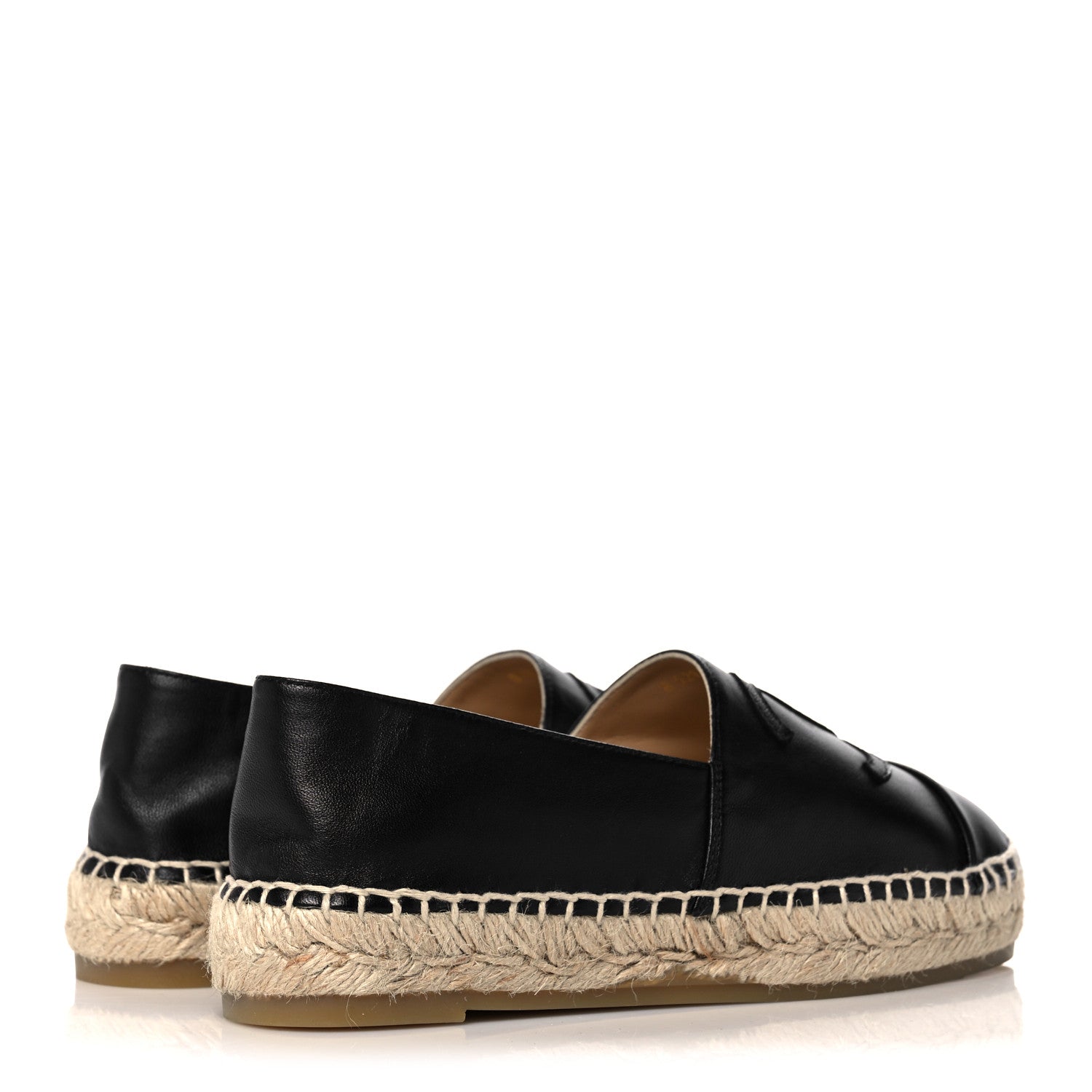 Chanel Lambskin CC Espadrilles 35 Black 4 of 9