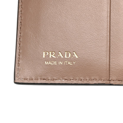 Prada Vitello Daino Small Bi-Fold Wallet Black Cammeo 6 of 9