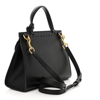 Gucci Calfskin Small GG Marmont Top Handle Bag Black 3 of 18