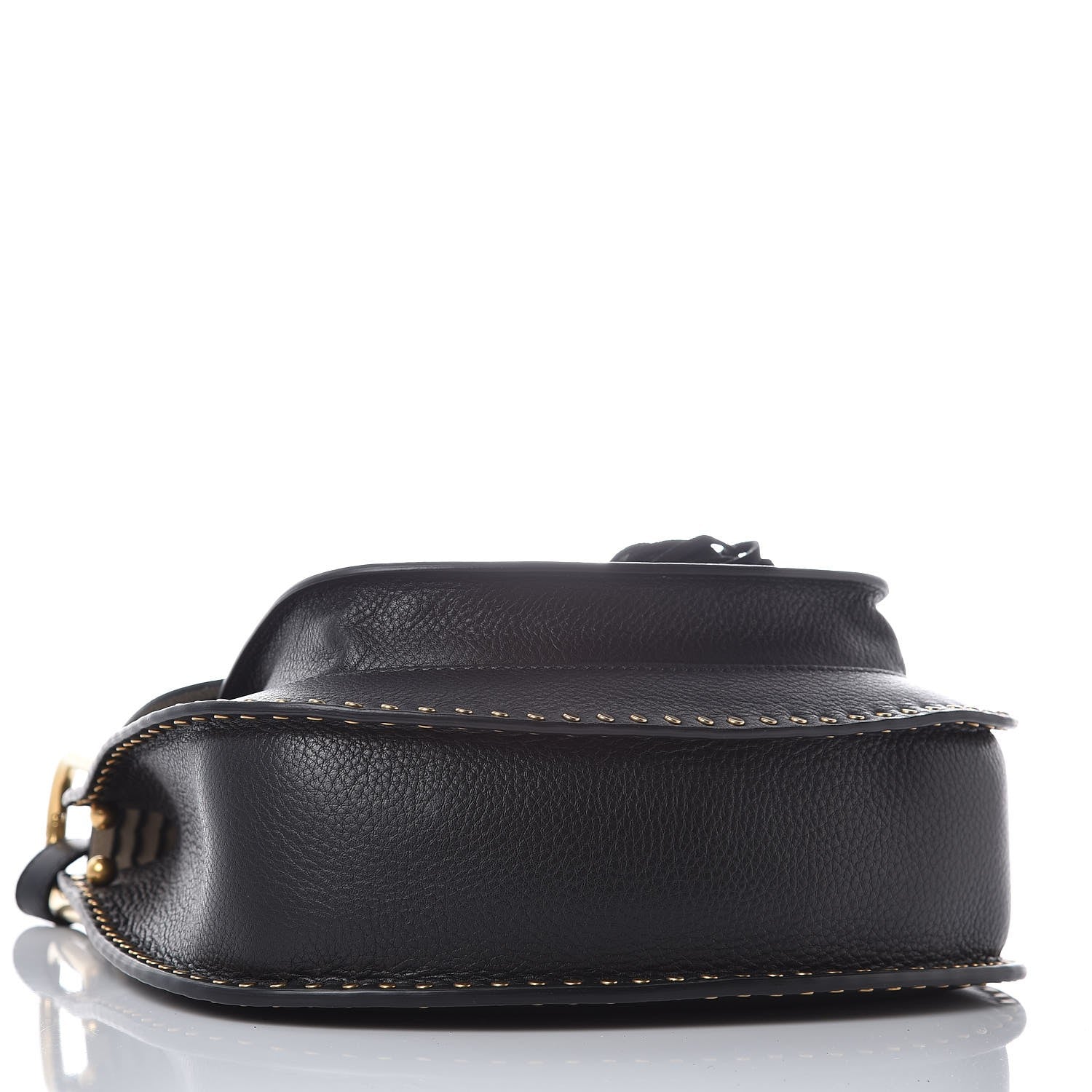 Chloe Calfskin Braided Medium Hudson Shoulder Bag Black 4 of 9