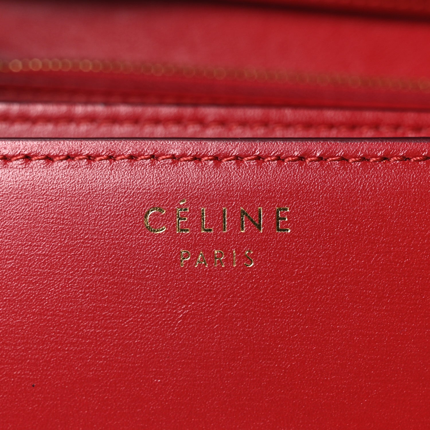 Celine Box Calfskin Medium Classic Box Flap Bag Red 6 of 10