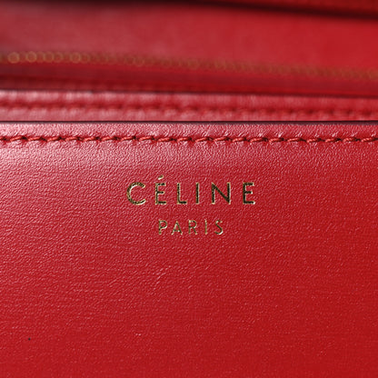 Celine Box Calfskin Medium Classic Box Flap Bag Red 6 of 10