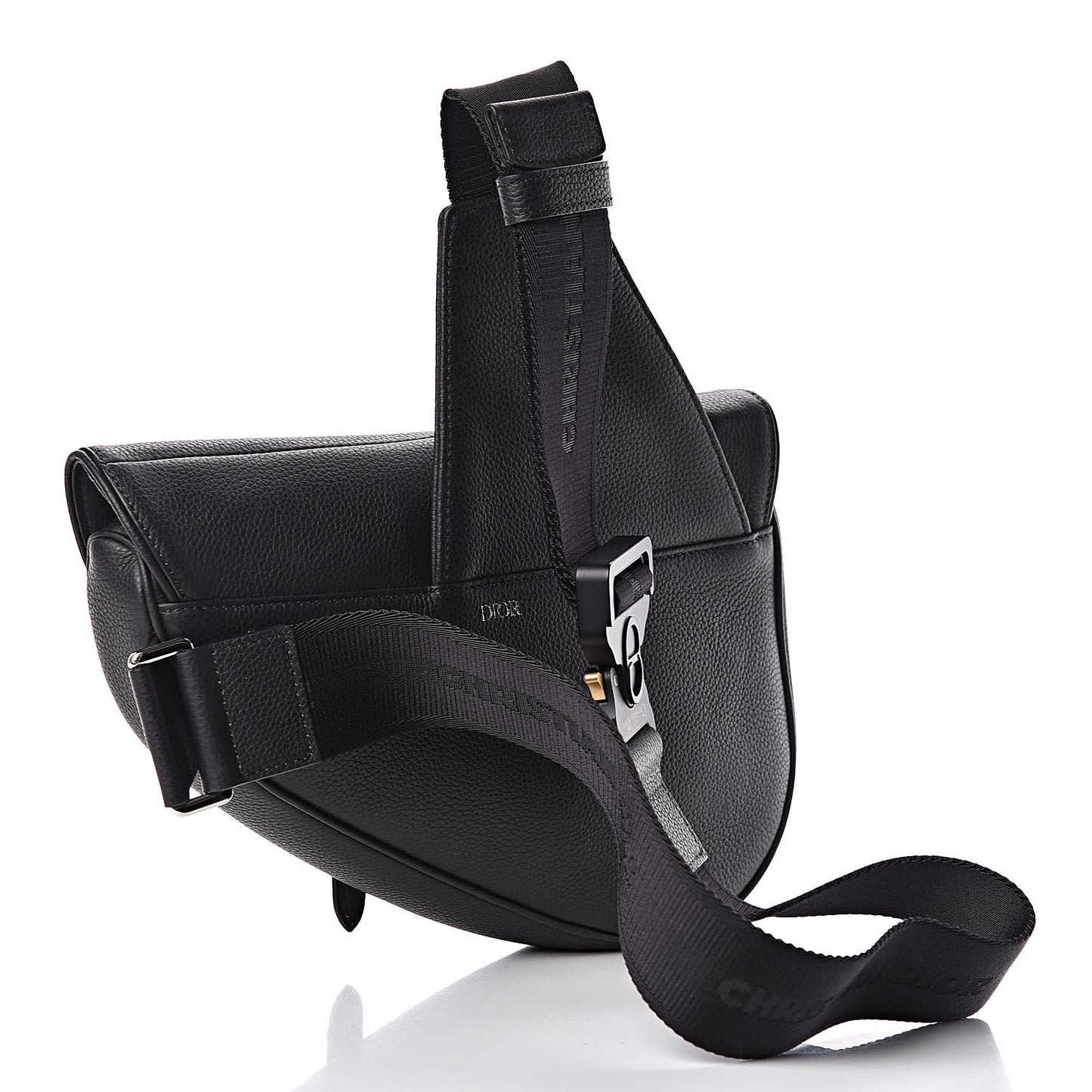 Grained Calfskin Kim Jones Saddle Bag Black